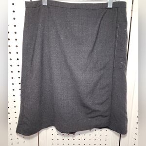Pure Black Wool Skirt 6 Mini